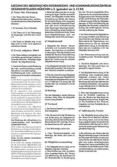 Satzung des Gesundheitsladens e.V.